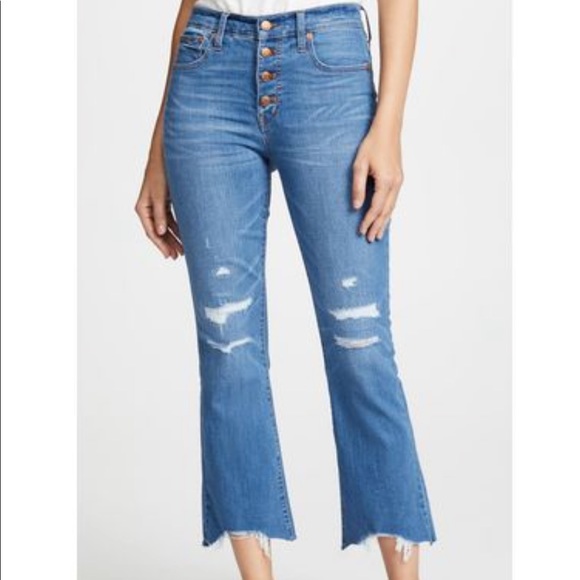 Madewell Denim - Madewell Cali Demi-Bootcut Distressed Jeans